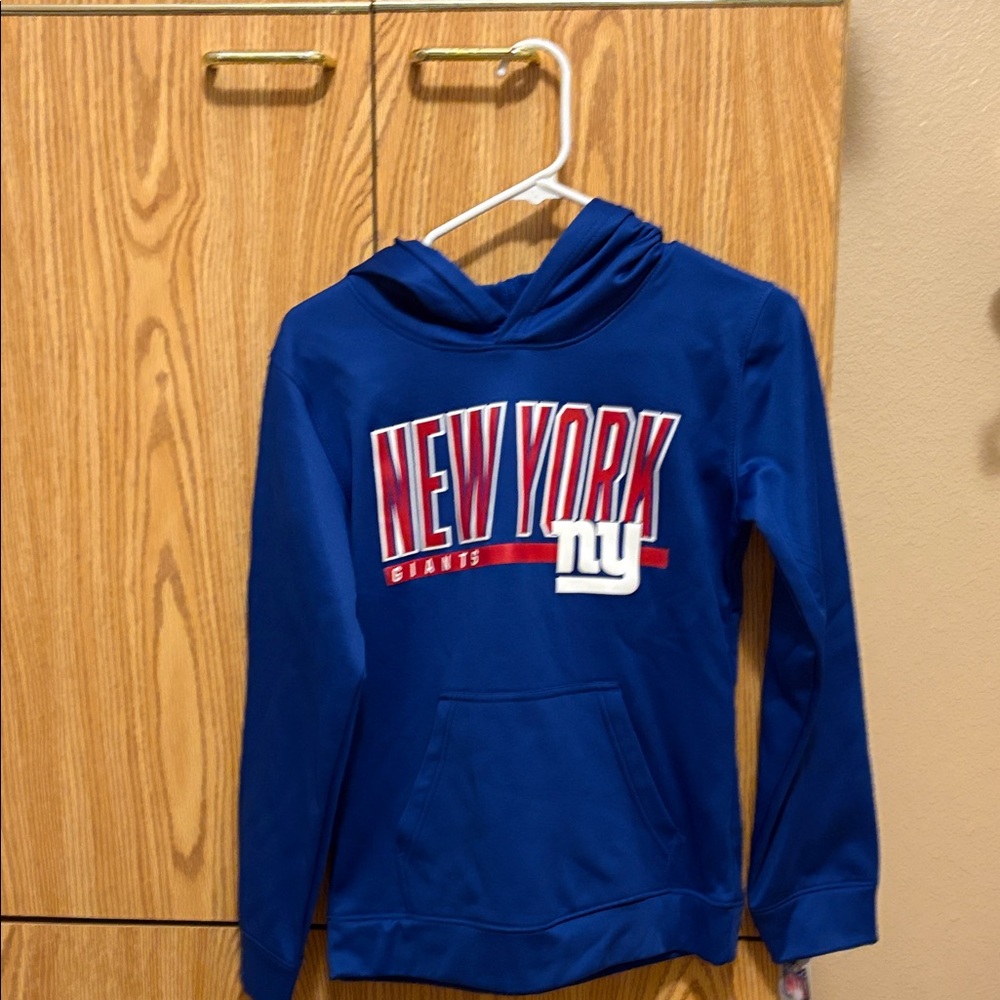 NWT New York Giants Kids Blue Hoodie size Large 12/14